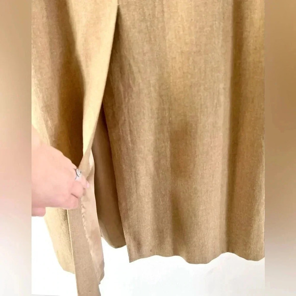 Pendleton Vintage Camel Brown Virgin Wool Double Breasted Coat Size 10 - Picture 10 of 12